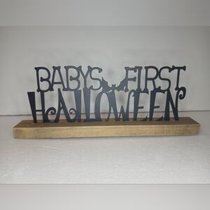 Babys First Halloween Decor Sign
